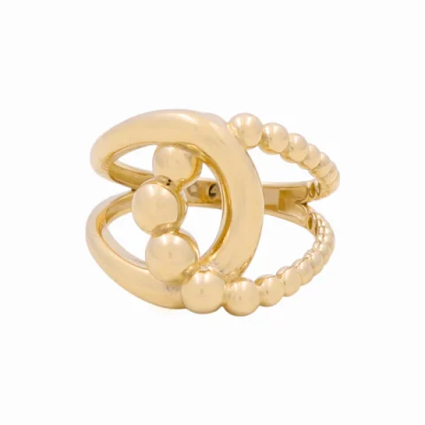 10K Yellow Gold Fashion Women's Ring / Size: 7.5 / Weight: 2.7GR / CQWR0FS-22