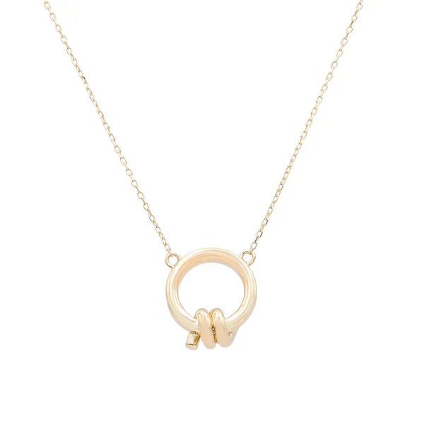 14K Yellow Gold Fashion Necklace With Pendant / Weight: 5.5GR / Size: 18" / CCNK4FS-15