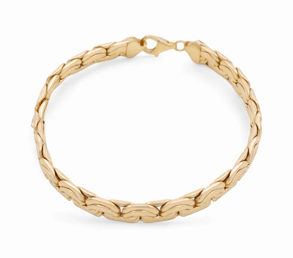 10K Yellow Gold Women's Banana Link Bracelet / Size: 7.5" / Weight: 9.7 GR / P10S-52