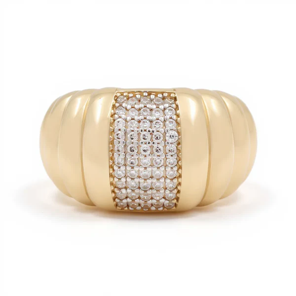 14K Yellow Gold Fashion Women's Ring with CZ / Size 7 / Weight: 4.4 gr / DOWR4FS-6