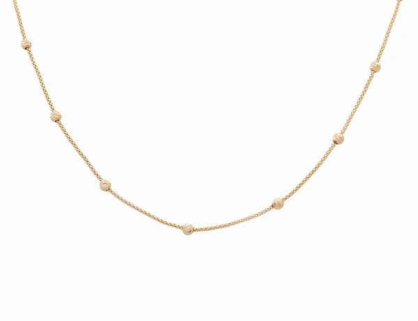 10K Yellow Gold Fashion Link Necklace with Diamond Cut Balls / Size: 18” / Weight: 3.8 GR / DQNK0BLL