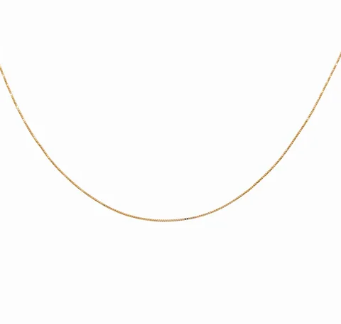[:en]14K Yellow Gold Box Chain / Size: 18" 0.8mm / Weight: 3gr / LCL4CL0.8-18[:]