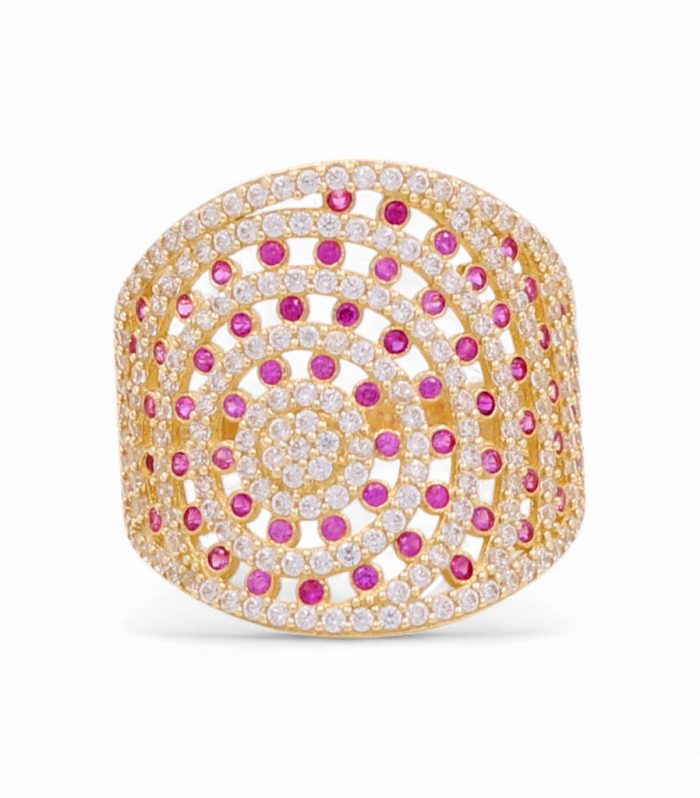 14k Fashion Women's Ring with Cz / Weight 5.1 GR / COWR4FS-27