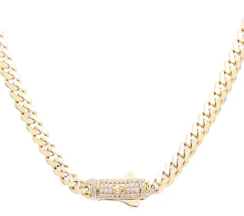 [:en]14K Yellow Gold Semisolid Monaco Chain / Size: 7mm 18" / Stone: Cz / Weight: 22.2 GR / COCH4MON7-18[:]