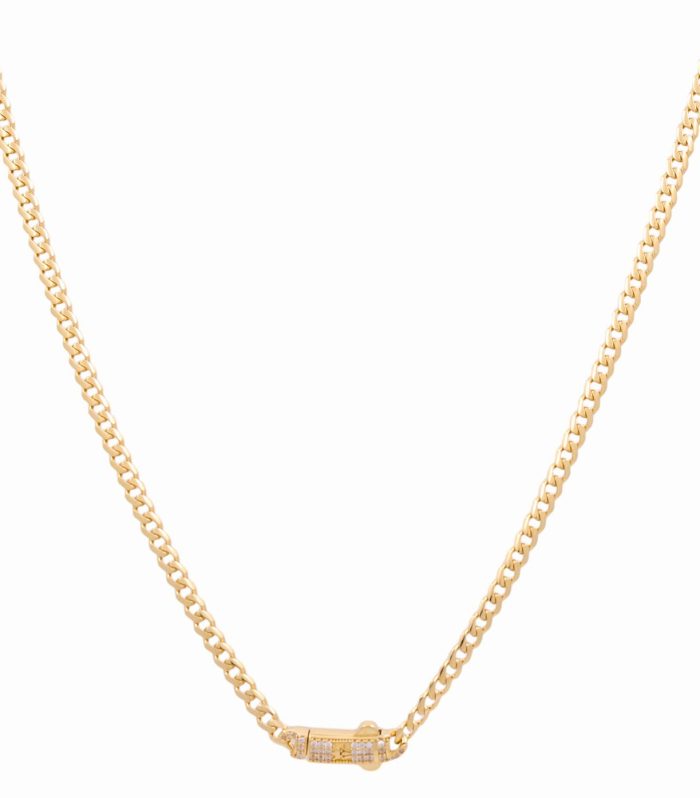 10K Yellow Gold Monaco Semisolid Chain / Stone: Cz / Size: 4mm 16" / Weight: 9.3 GR / COCH0MON4-16