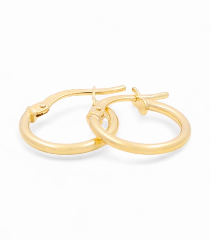 14K Yellow Gold Hoops Earrings / Size: 1.5mmx10mm / Weight: 0.7 GR / 240-00732