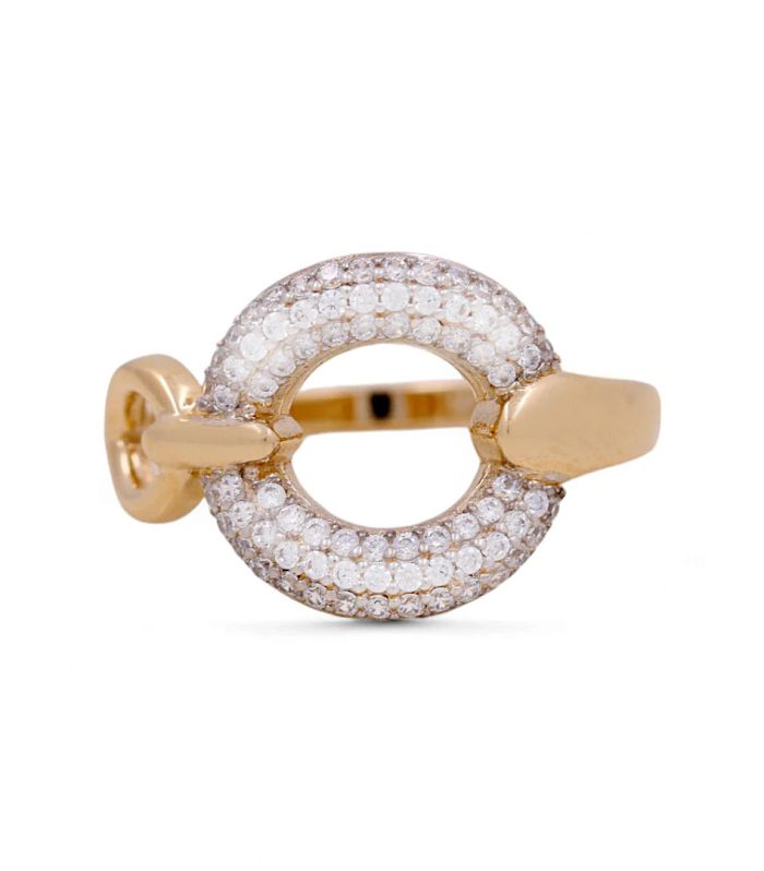 14K Yellow Gold Fashion Woman’s Ring / Stone: CZ / Size: 7 / Weight: 2.4 GR / KEEWR4FS-6