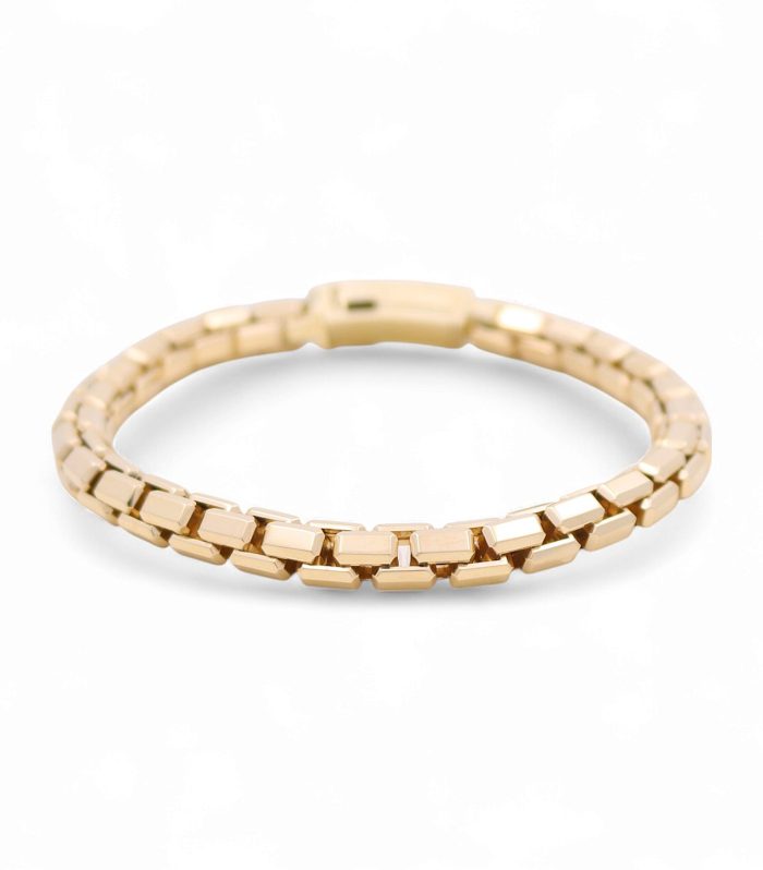 14K Yellow Gold Box Men's Bracelet / Size: 6mm 8" / Weight: 17.8 GR / 711-00073