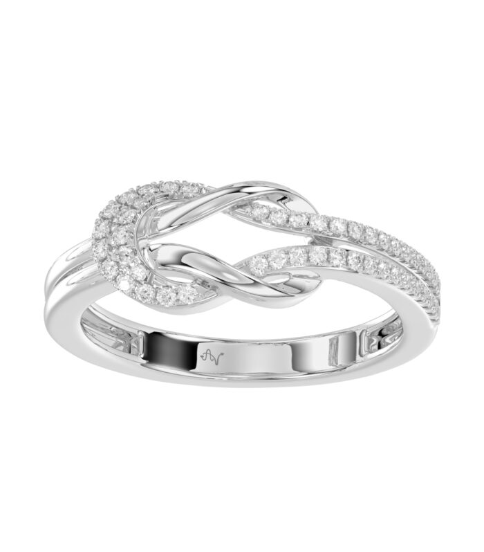 LADIES  RING 0.15CT ROUND DIAMOND 14K WHITE GOLD