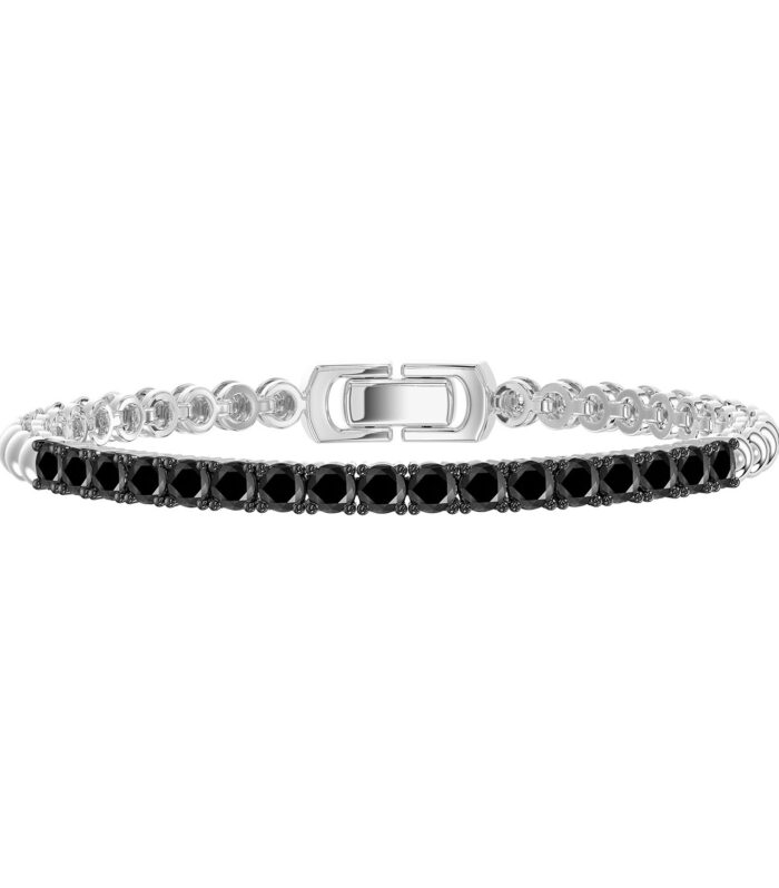 LADIES BRACELET 1.00CT ROUND DIAMOND 14K WHITE GOLD