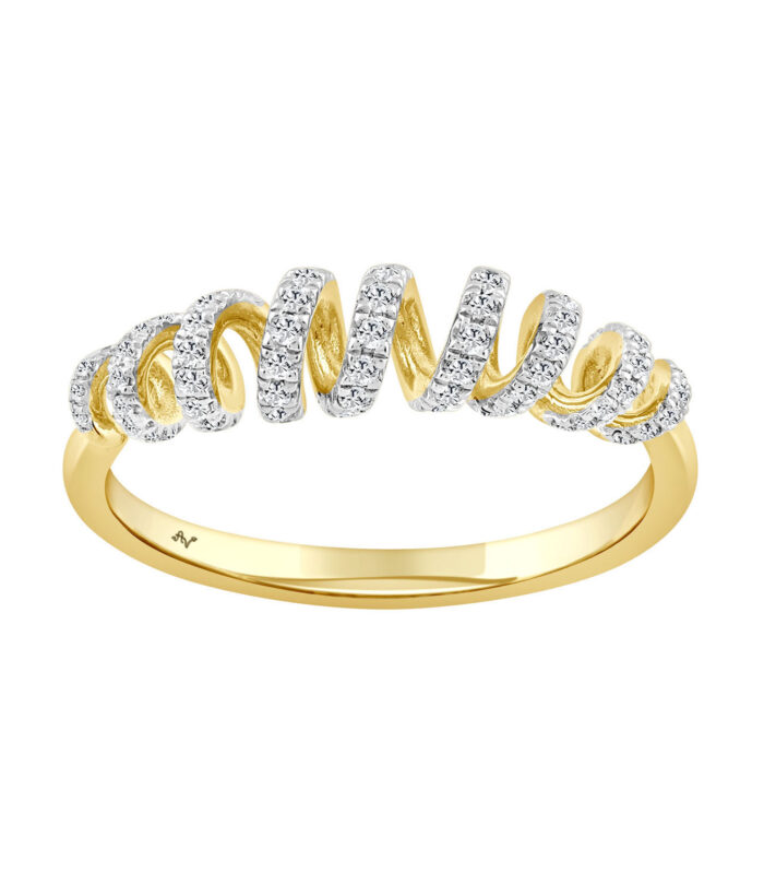 LADIES RING 0.25CT ROUND DIAMOND 10K YELLOW GOLD