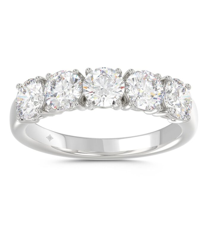 14K WHITE GOLD 2.00CT ROUND DIAMOND LADIES BAND